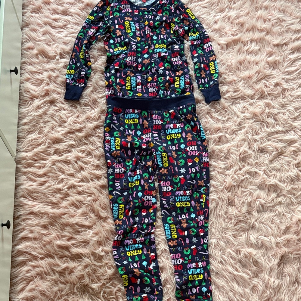 Macy’s Family PJs Line Colorful Graphic Christmas Pajama Set